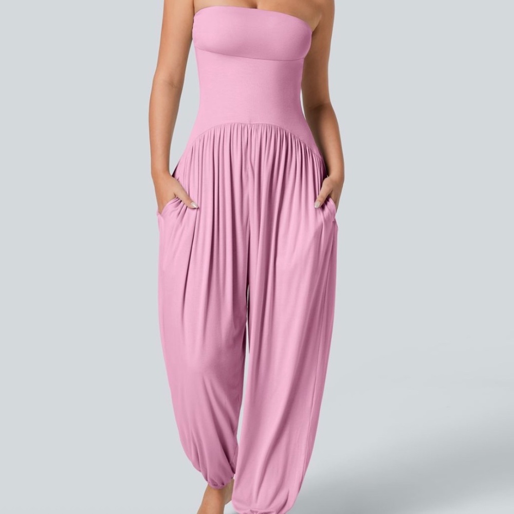 Halara Casual Jumpsuit Romper Size Medium Pink